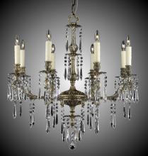 American Brass & Crystal CH7815-U-01G-PI - Eight Light Chandelier